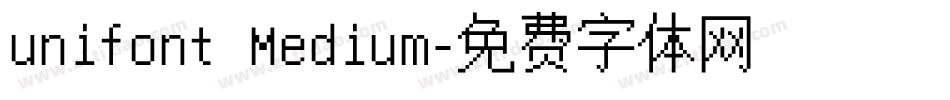 unifont Medium字体转换